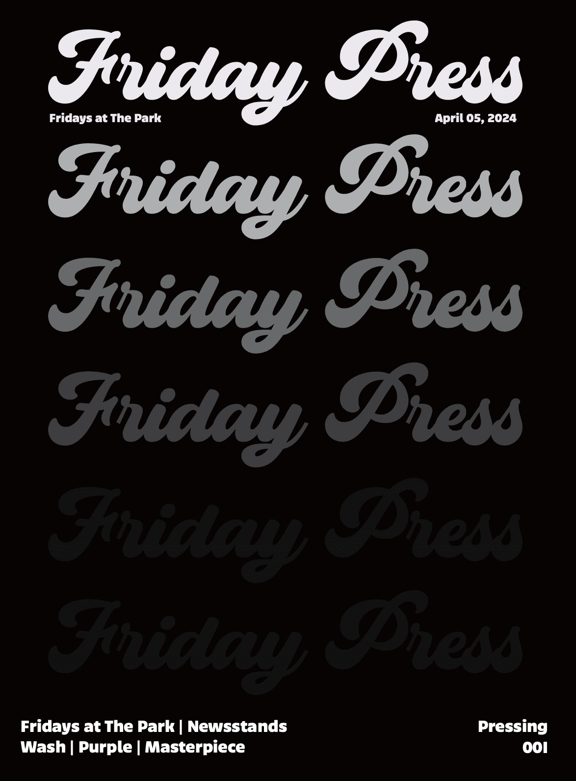FRIDAY PRESS Pressing 001 by The Park - album cover